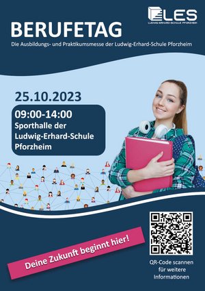 Plakat zur Berufemesse der LES am 25.10.2023