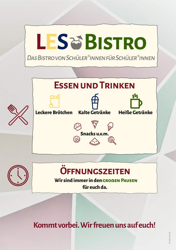 Werbeplakat für das Bistro Sommer 2022