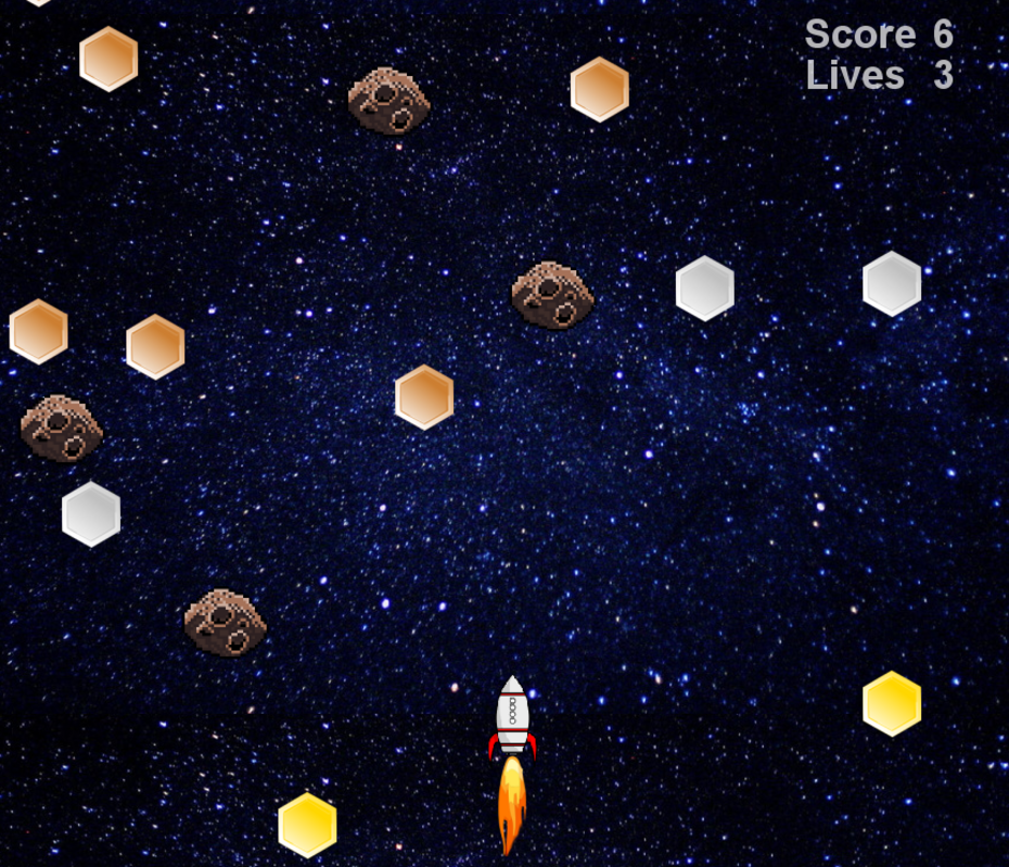 Screenshot Asteroiden-Spiel