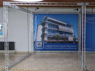 Testaufbau eines Messestandes