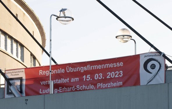 Banner der Übungsfirmenmesse am 15.3.23