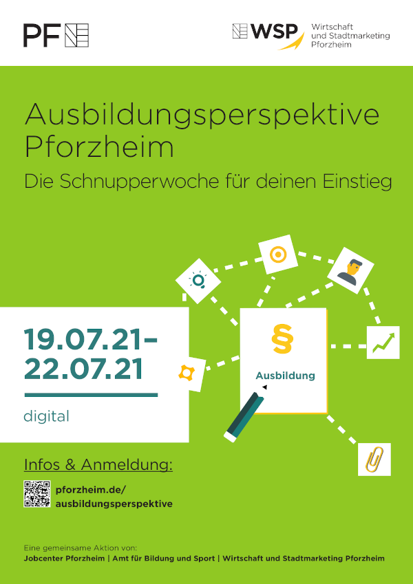 Plakat zur Veranstaltungsreihe Ausbildungsperspektive 2021